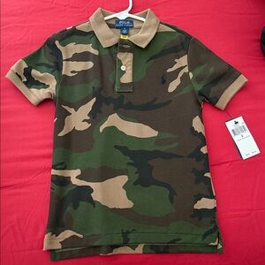 Polo by Ralph Lauren Kids Camouflage Polo Shirt - Green and Brown